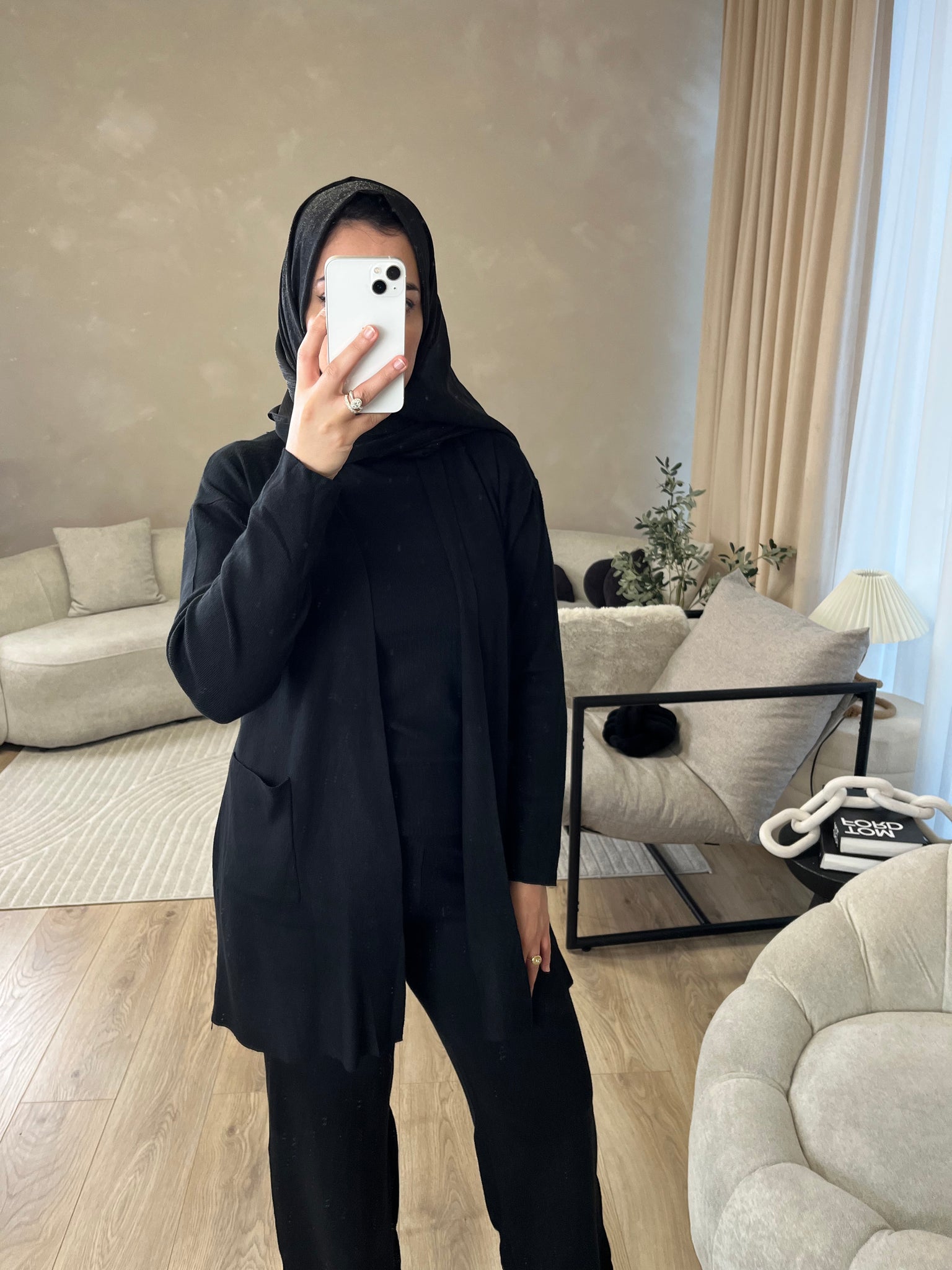 Darya Co Ord - Black Short Cardigan